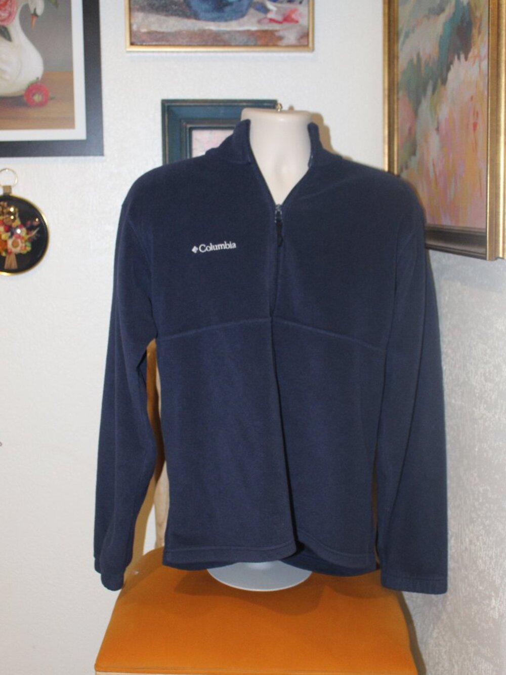Columbia Navy Blue Full Zip Fleece Jacket Men’s Medium